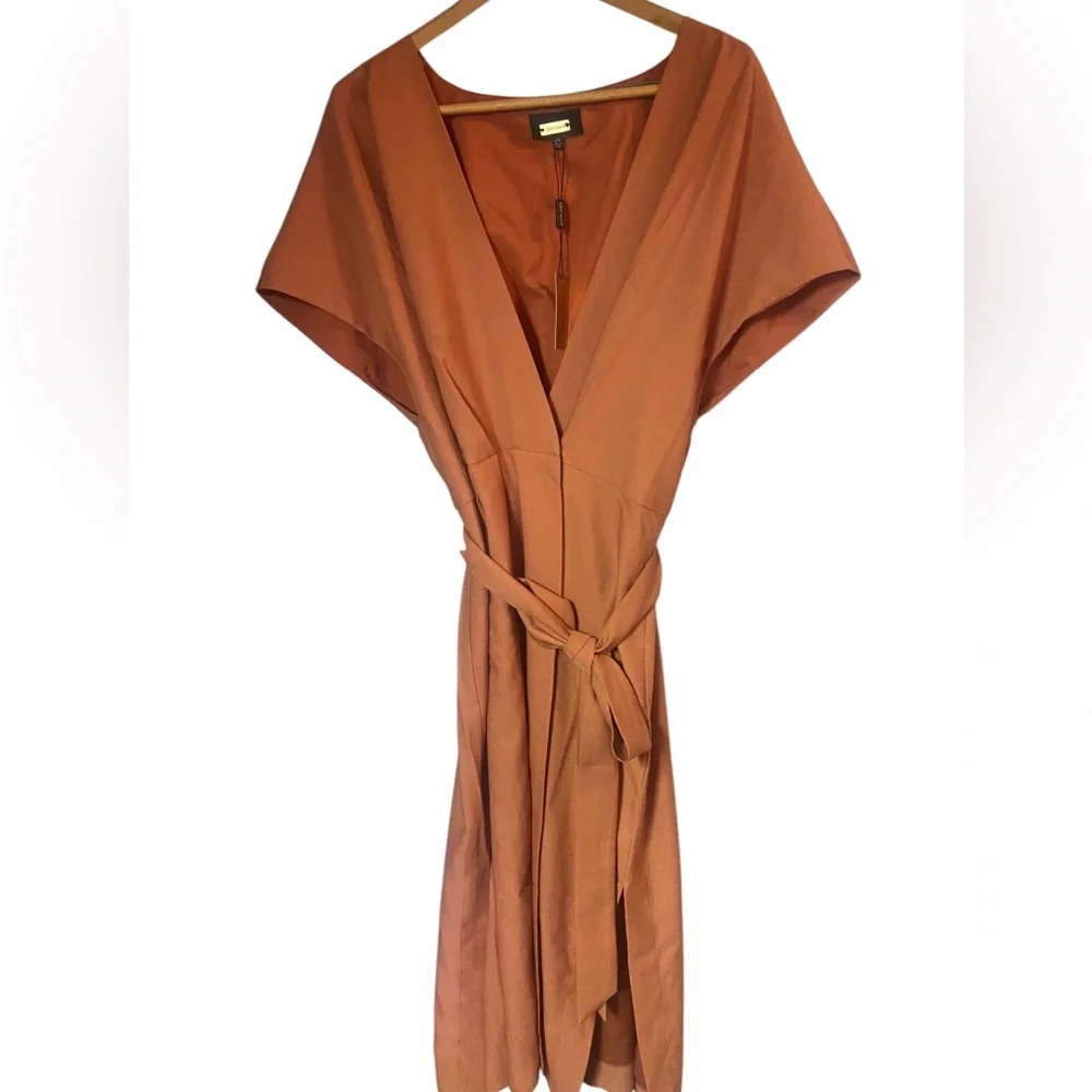 Nwt Alexia Admor apricot orange Iris wrap Dress ladies plus 2X
Vneck cap sleeve - Picture 1 of 7